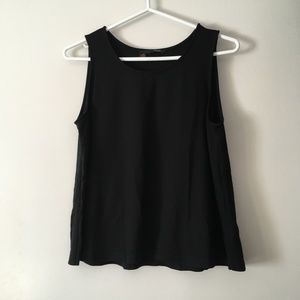 OBAKKI Strretch Viscose Sleeveless Black Top s